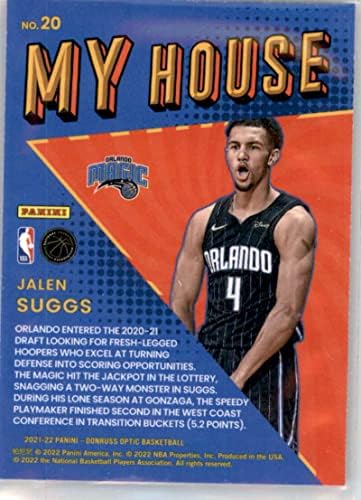 2021-22 Donruss Optikai Én Házam 20 Jalen Suggs Orlando Magic NBA Kosárlabda Trading Card