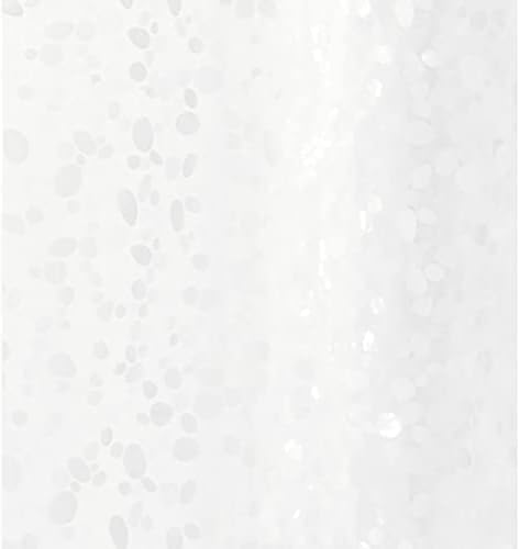 mDesign Műanyag, Vízálló PEVA zuhanyfüggöny Fürdőszobai Zuhany, Fürdőkád - Kavics Design - Nincs Szaga - 3 Szelvény, 72 x 72 - Egyértelmű