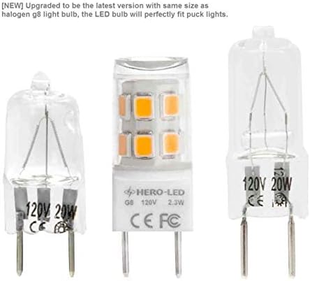 HŐS LED-es G8-17-DW T4 G8 LED Halogén Xenon Csere Izzó, 2.3 W-os, 20W Egyenértékű Alatt-Counter Fények, Korong Világítás, Nappali fény Fehér