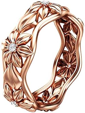 2023 Új Rose Arany Gyűrű Tartozékok Európai, illetve Amerikai Női Divat, Ékszerek, Virág Gyűrű Intarziás Cirkon Gyűrű Állat Gyűrű (Arany,