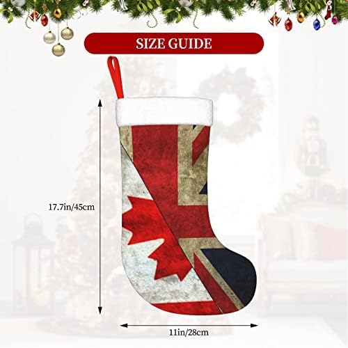 QG ZZX Kanada egyesült KIRÁLYSÁG Brit Zászló Karácsonyra Karácsonyi Harisnya Kandalló Zokni 18 Cm Ünnepi Dekoráció