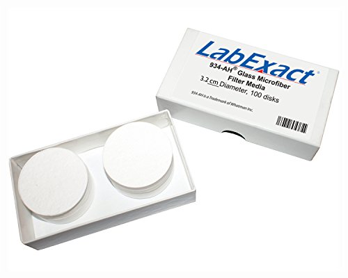 LabExact 1200027 Fokozatú 934AH Üveg Mikroszálas Szűrő, Binderless Boroszilikát Üveg, 1.5 µm, 3.2 cm (Csomag 100)