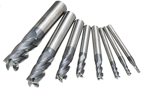 MTSAS 8db 2-12mm 4 Fuvola-Karbid Végén Malom Meghatározott Wolfram Steel CNC maróval Eszköz