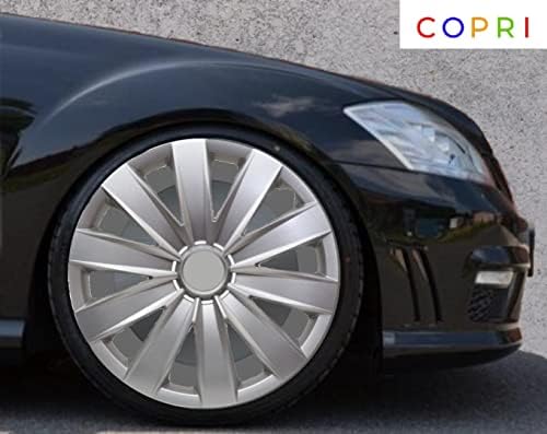 Copri Készlet 4 Kerék Fedezze 15 Coll Ezüst Dísztárcsa Snap-On Illik Mercedes