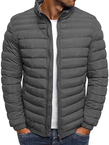 Férfi Kabát, Plusz Méretű Hosszú Ujjú Kabátok, Férfi Trend Aktív Téli Magas Nyak Zip Fel Kabátok Alkalmas Szilárd Color3