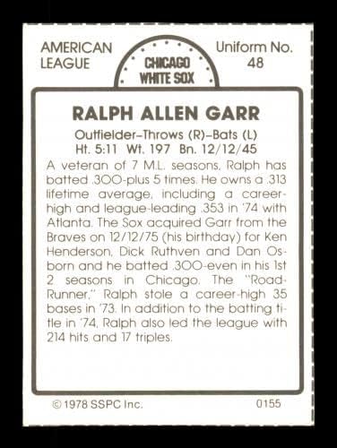 Ralph Garr Dedikált 1978 SSPC-Kártya 155 Chicago White Sox SKU 204539 - Baseball Asztalon Dedikált Kártyák