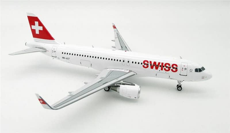 JFOX Svájci Nemzetközi Légitársaság Airbus A320-200 HB-JIT állvánnyal Limited Edition 1/200 FRÖCCSÖNTÖTT Repülőgép Előre elkészített