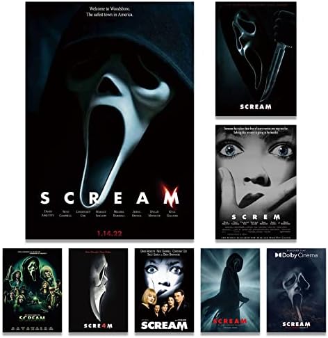 Plakát Srceam Poszter 8 Darab Sikoly Horror Film Plakátok Haza Szoba Dekoráció, Poszterek, Nappali, Hálószoba, Iroda Wall Art