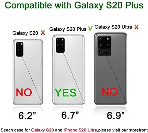 NGB Fölény Kompatibilis a Samsung Galaxy S20+ Plus/S20 Plusz 5G Esetben (6.7) Képernyő Védő (Rugalmas TPU), Gyűrű Tartó/Csuklópántot,