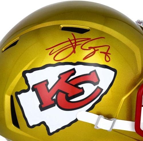 Travis Kelce Kansas City Chiefs Dedikált Riddell Flash Sebesség Replika Sisak - Dedikált NFL Sisak