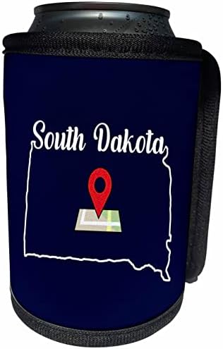 3dRose Látogatás Dél-Dakota Itt Állami Vázlat Utazási Jelölő Lehet Hűvösebb Üveg Wrap (cc-363728-1)
