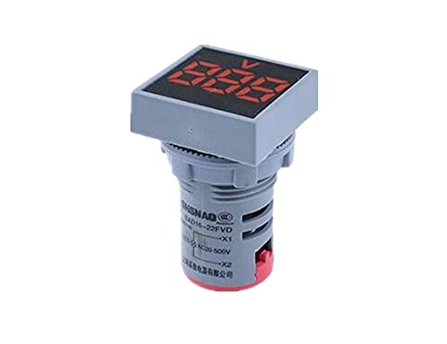 MAMZ 22mm Mini Digitális Voltmérő Tér AC 20-500V Voltos Feszültség Teszter Méter Power LED Kijelző Kijelző (Szín : Piros)