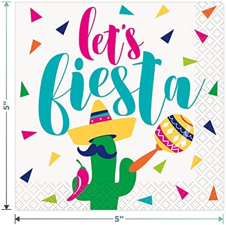 Fiesta Party Kellékek a Cinco De Mayo, Nyári Felek (Négy Vegyes Minták, 16 Gróf Minden (64 Összesen Szalvéta))