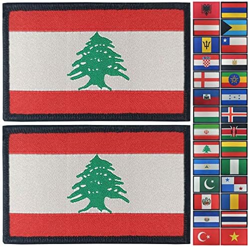 JBCD 2 Csomag Libanon Zászló Javítás Libanoni Zászlók Taktikai Javítás Pride Flag Javítás a Ruhát, Kalapot, Javítás Csapat Katonai