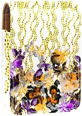 ORYUEKAN Rúzst a Tükör Aranyos Hordozható Smink Táska Kozmetikai Táska, Vintage Virágok Arany Lánc Modern