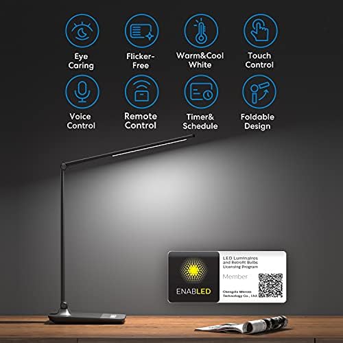 meross Smart LED asztali Lámpa, Fém asztali LED Lámpa Működik HomeKit, Alexa, a Google Haza, WiFi Szem-Gondoskodó Smart LED asztali