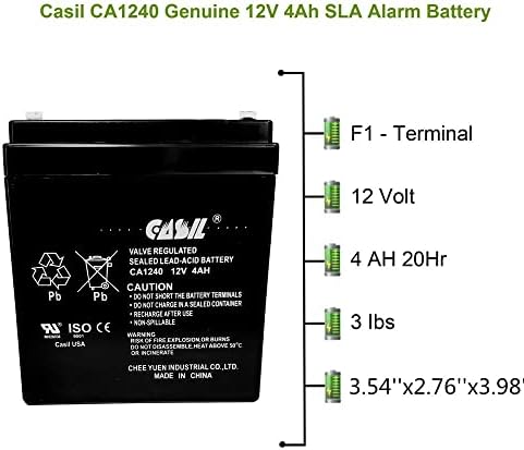 Inovel Akkumulátor Casil CA1240 12V 4 ah-s SLA Riasztó Akkumulátor