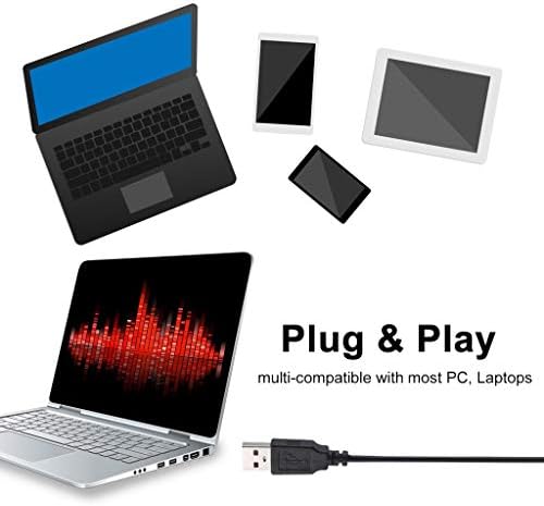 KUQIZ Mikrofon 360° Állítható USB Asztali Mikrofon Plug & Play Többirányú PC, Laptop, Számítógép, Mikrofon konferenciahívás
