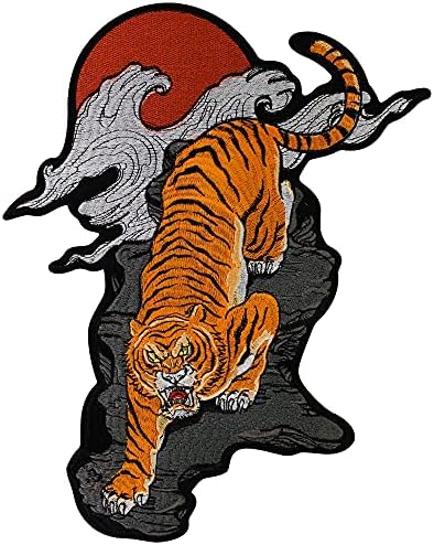 Nagy Tigris Hímzés Applied Vas a Foltok Dekoratív bőrkabát Hátizsák Varrás Tartozékok 1 darab