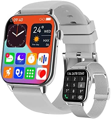 Yussa Smartwatch Válasz/Hívásokat, sms-eket, de hangszóró |2 hevederek |1.86 HD full screen |AI Asszisztens |Android Smartwatch&iPhone