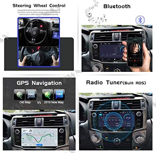 ZWNAV Autó Sztereó Android 10.0 DVD-Lejátszó Toyota 4Runner 2014-2019, GPS Navigációs Fejegység, WiFi, Bluetooth, Carplay, IPS érintőképernyő,