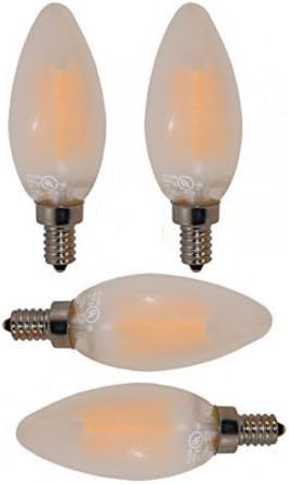 SleekLighting 6 Wattos E12 LED-Végtelen szálból készült Gyertyatartót Villanykörte - Szabályozható (60W Izzó Csere) - Meleg Fehér