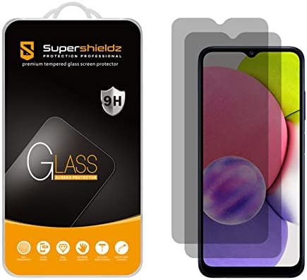 (2 Csomag) Supershieldz (Magánélet), Anti-Spy Screen Protector Célja a Samsung Galaxy A03s, Edzett Üveg, Anti Karcolás, Buborék Mentes