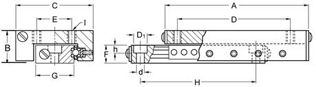 Del-Tron Precíziós, Inc. 14.2 mm x 154 mm, 127 mm-es Utazás, Anti-Patkány Lineáris Diák - Metrikus