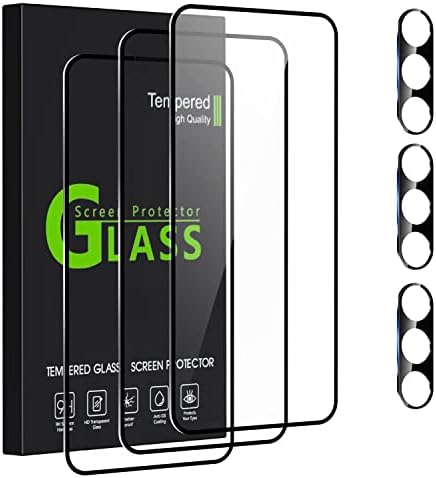 Casetego Kompatibilis Galaxy A54 5G képernyővédő fólia,3 Csomag HD Edzett Üveg+3 Csomag Kamera Lencséjét Védő,az Ügy Barátságos,9H Keménység,Buborék