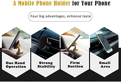 QIAOBA Egyetemes Kör Alváz Matrica Nem Mágneses Mikro Szívó Jármű Mobil Telefon Csatlakoztatási Autó Támogatás Jogosultja iPhone 7/8/X,a Samsung