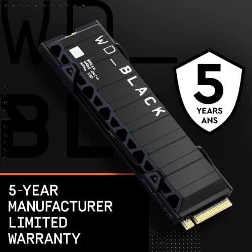 WD_BLACK 2TB SN850 NVMe Belső Szerencsejáték SSD szilárdtestalapú Meghajtó Hűtőborda - Működik a Playstation 5, Gen4 PCIe, M. 2 2280, Akár