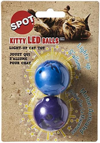 HELYSZÍNEN Etikai Termékek Kitty LED/Lámpa fel Macska Játék Golyó / 2 Csomag Multi