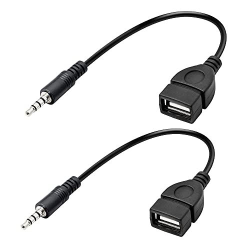 MEIRIYFA 3,5 mm-es AUX Audio Csatlakozó Férfi-USB 2.0 Női OTG Adapter Átalakító Kábel,AUX Audio Adatok Díjat Kábel USB Autó (Kocsi