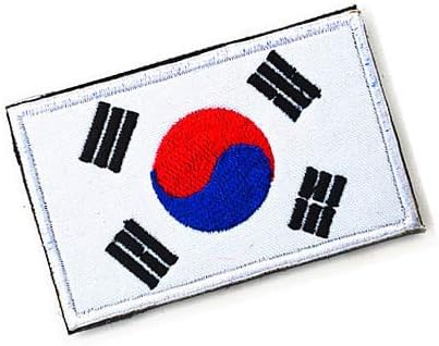 Dél-koreai Zászlót Katonai Kampó, Hurok Taktika Morál Hímzett Javítás (color4)