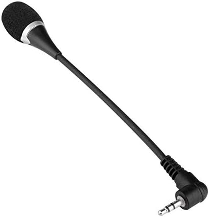 Mini Rugalmas Mikrofon, 3,5 mm-es Csatlakozó Külső Mikrofon, Mini Hangszóró, Mikrofon, Laptop, Tablet PC(Fekete)