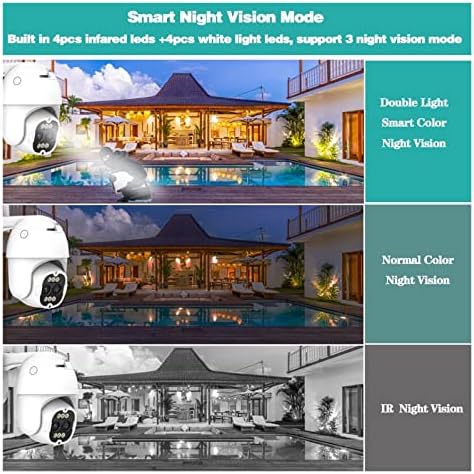A 4K Kamera, Biztonsági Rendszer, Kit 8CH 8MP 8X Zoom Színes éjjellátó WiFi Vezeték nélküli Biztonsági Kamera Rendszer (Méret