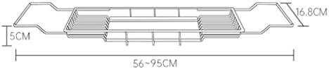 BKDFD Behúzható Többfunkciós Tároló Polc Fürdőszoba Kád Fürdő Rozsdamentes Acél Kád Rack (Szín : D, Méret : 56-95 * 16.8 * 5CM)