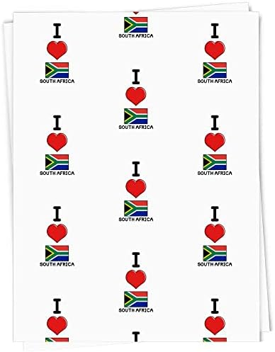 5 x A1 'Szeretem Dél-Afrika' Ajándék Wrap/Csomagoló Papír Lap (GI00060576)