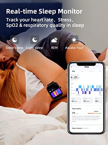 ReReMorningLight RERE ASW1 Intelligens Karóra az Andriod Telefon iPhone, Fitness Tracker a Vér Oxigén, pulzusszám, Aludni, Monitor, 1.69