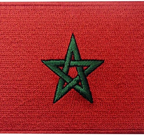 Marokkói Zászló Hímzett Javítás Marokkói Vas A Varrni A Nemzeti Jelkép