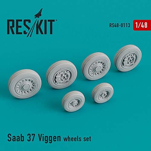 Reskit RS48-0113 - 1/48 – Kerekek Beállítása a Saab 37 Viggen Gyanta Részlet