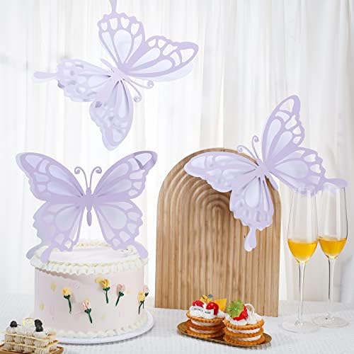 12 Db Nagy Pillangó, Party Dekoráció, Papír Pillangót 2 Különböző Méretű 3D Pillangó, Fali Dekor Szett Óriás Pillangó Szülinapi