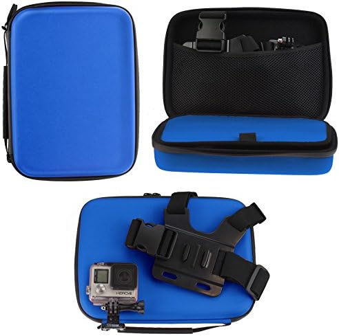 Navitech Kék, nagy teherbírású Masszív Nehéz Eset/Cover Kompatibilis A GoXtreme Rallye WiFi Kamera Akció