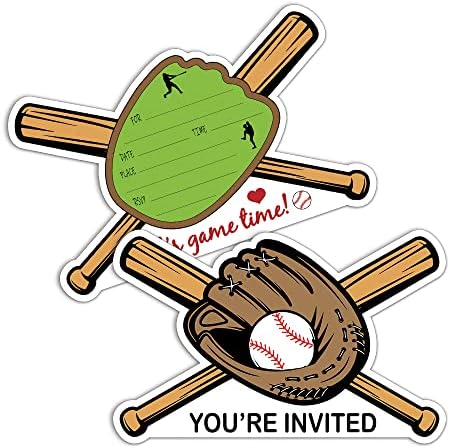 REWIDPARTY Baseball Sport-Meghívó Kártya, Borítékok（Készlet 15）Alakú, Töltse ki a Pályázati Baseball Szülinapi Parti Kellékek Dekoráció Parti