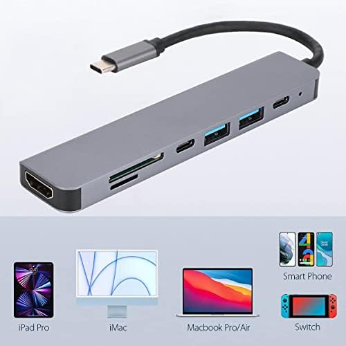 7In1 USB-C Hub Adapter 4K HDMI Elosztó +USB+PD-Multifunkciós Adapter-Gyors Töltés Átalakító