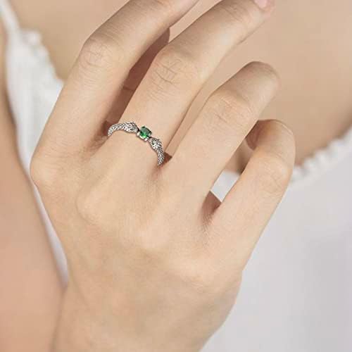 MANBU Sterling Ezüst Kígyó Gyűrű a Nők - Vintage Dupla Fej Kígyó Gyűrű CZ Állat Rakható Gyűrű, Szülinapi, Karácsonyi Ékszer Ajándék Lányoknak