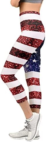 Egyéni USA Pilates Leggings Vágott Zászló Sovány Nyomtatás indul a Jóga a Nők Hazafias Nadrág Nadrág Amerikai Jóga