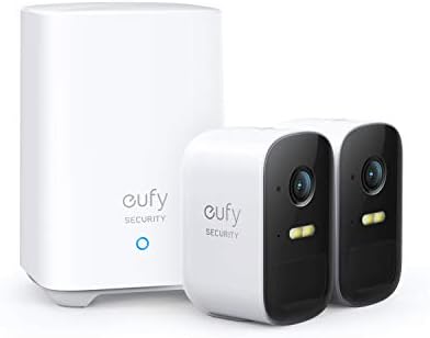 eufy biztonsági Okos Biztonságos S12+2C 2-Cam Kit, 1080p HD, HomeKit Kompatibilitás, 180 napos Akkumulátor-élettartam Kültéri Kamera,Biometrikus