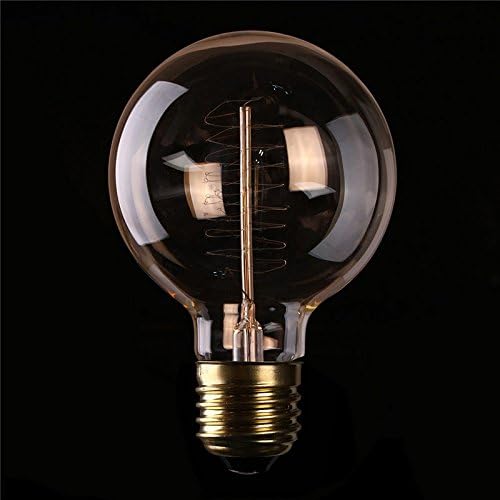 Volcora [6 db] Vintage Edison-Izzó Spirál Végtelen, 60W Szabályozható E26/E27 G95 Kerek Világon Nagy Antik Fény, Arany Befejezni Ipari