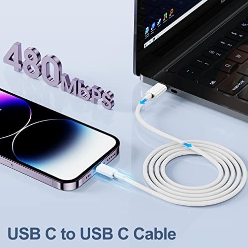 (100W, 6ft) USB-C-USB-C Kábel Mac Book Pro/Mac Book Air, 5A Apple C Típusú Töltő Kábel iPad Pro 2021/2020, iPad Pro 12.9/11, Levegő
